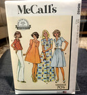 New ListingUncut 1970s Vintage McCalls 8492 Pattern Cute Boho Long Short Top Dress Sz 6-14