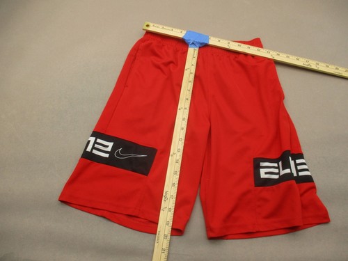 NIKE DRI-FIT Size XL Boys Red Stretch Waist Pocket Athletic Running Shorts 832 - Picture 2 of 7