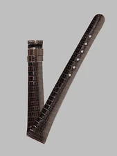 Universal Geneve 14mm x 10mm Vintage Dark Brown Lizard Strap