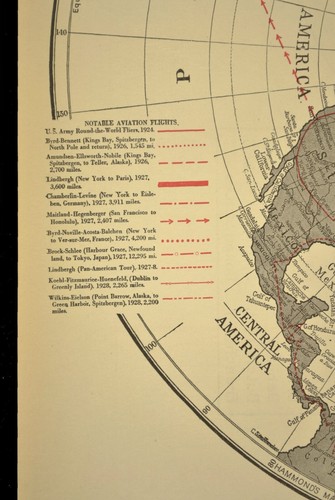 Vintage Charles Lindbergh Flight Map Spirit of St Louis Aviation Achievements - Picture 5 of 11