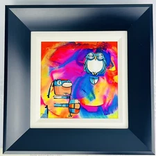David Le Batard LEBO Signed Framed Art “Sweet Salvation” 12.5x12.5” Limited ed.