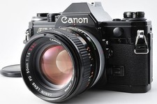 Near MINT Canon AE-1 Black 35mm Film Camera w/ FD 50mm f/1.4 Lens JAPAN 353