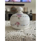 Vintage Hand-Painted Westmoreland Milk Glass Vanity Trinket Box