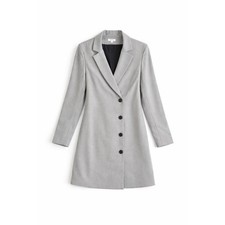 NWT VETTA Gray Blazer Dress Convertible Medium Work Career Minimal Chic