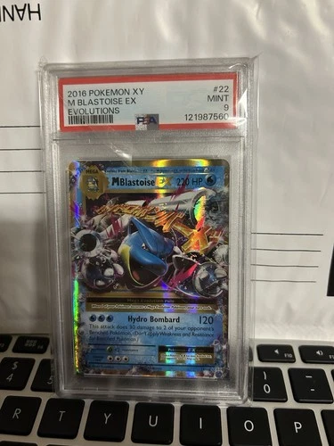 Pokemon Blastoise Mega EX XY Evolutions Holo Rare  22/108  PSA 9