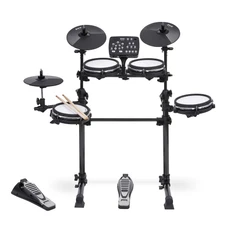 7-Piece Electronic Drum Kit, Professional Drum Set with Real Mesh Fabric, 209...