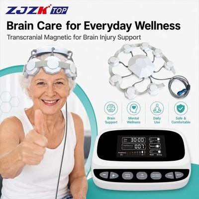 Transcranial Magnetic Pulse Headset Adjustable 1-95 Min Home Use for Insomnia