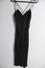 Topshop Womens Strappy Maxi Slip Dress - Black - Size 8 (a50)