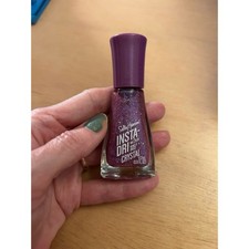 New Sally Hansen Insta-Dri Crystal Glittery Nail Polish Purple Party Prism