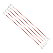 F&uuml;r 4mm x 50cm Schl&uuml;sselband, 5x Edelstahl &Ouml;sen Seil rot