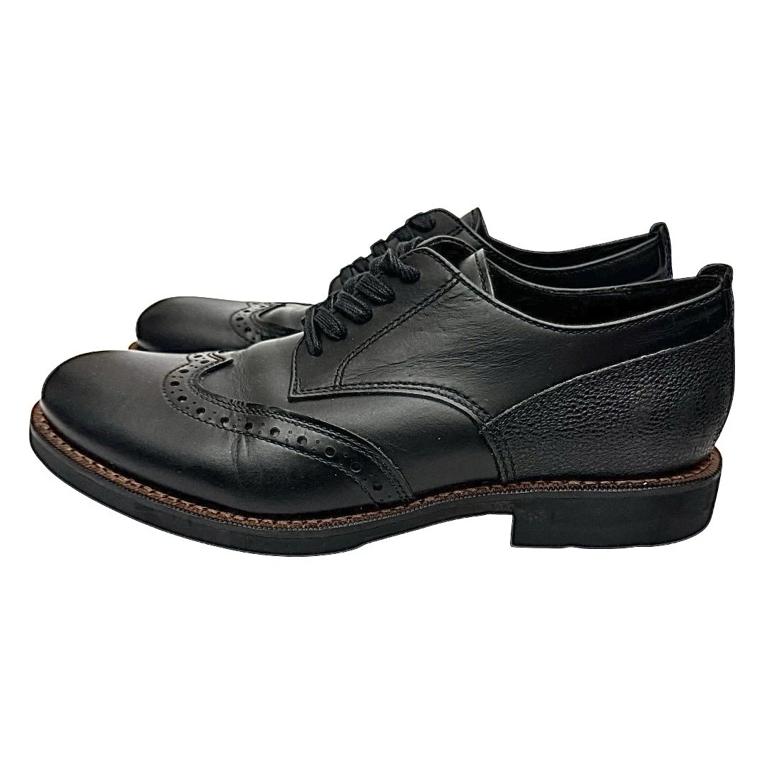 Scarpa Coach Uomo G1550 Bleecker Wing Derby Pelle Nera Punta Ala Taglia 11 D $345