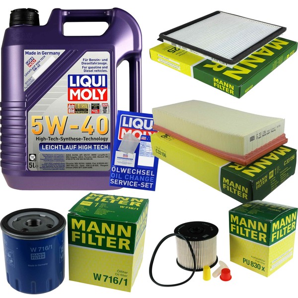 Inspektionskit Filter Liqui Moly ÖL 5L 5W-40 FüR CitroëN Xantia Break X2 2.0-image