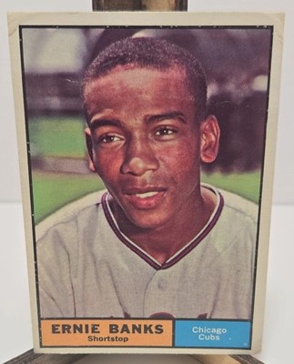 Topps 1961 Ernie Banks #350 Chicago Cubs MLB Baseball Trading Card Vintage