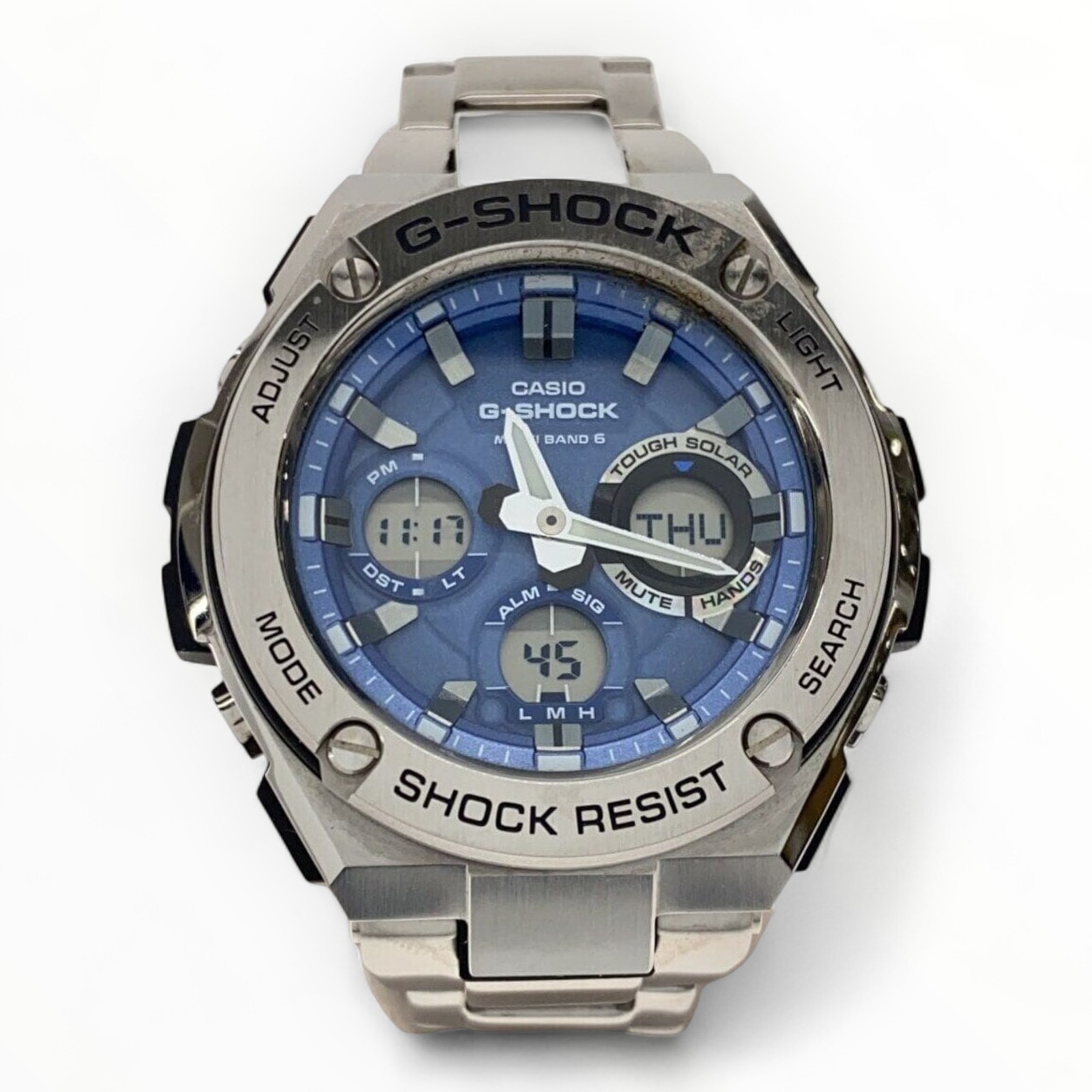 CASIO GST-W110D Blue Silver Quartz Watch for Men 2.36