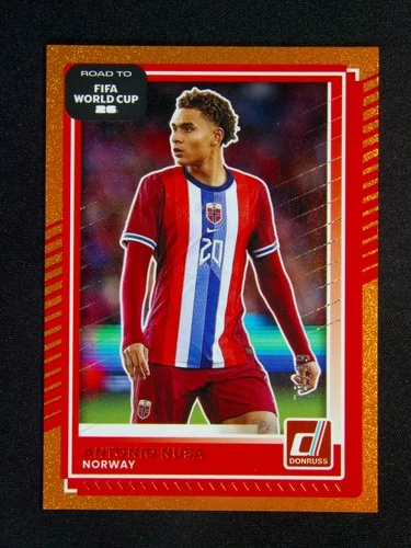 2026 Panini Prizm FIFA World Cup Antonio Nusa #168 Norway Orange /99