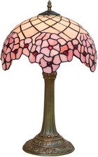 Cherry Blossom Tiffany Lamp - Stained Glass Bedside Table Light for Home Decor