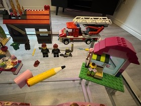 LEGO City 60002 + Lego Friends 41306 + 41308 And Lego Bricks Incomplete Pieces
