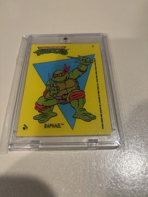 Peel Teenage Mutant Ninja Turtles 1988 Sticker Card #1 Raphael Non-Sport