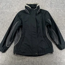 Vintage Columbia Womens Black Bugaboo Nylon Zip And Snap Jacket Size S