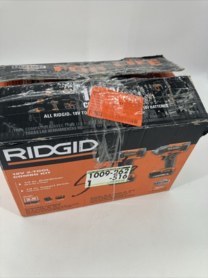 #ad Ridgid R92721 18V 2 Tool Combo Kit Drill Driver amp; Impact Driver TESTED. Good $79.95