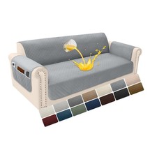 Velvet 100 Waterproof Couch Cover for Dogs Washable Sofa Covers for 3 Cushio...