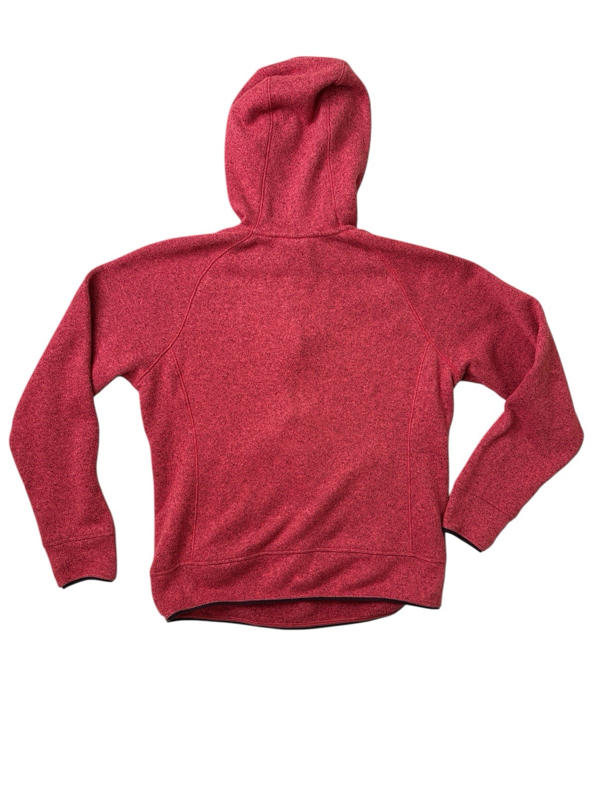 The North Face Womens Hoodie Large 1/2 Zip Pockets Pullover Sweater Fleece Red thumbnail 3