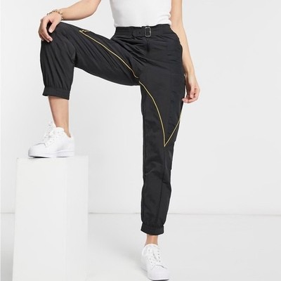 Adidas Originals x Paolina Russo Track Pants Women s Small Black Yellow Joggers