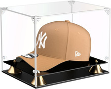 Hat Display Case Clear Acrylic Baseball Cap Display Box with Double Layer Base