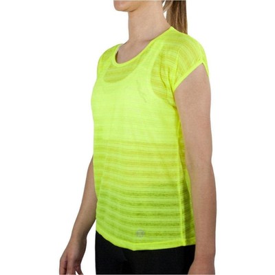 OgiYogi Zephyr Damen Training Top Gelb Kurzarm Gym Excerise T-Shirt