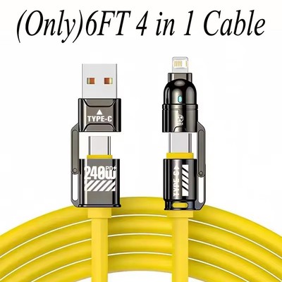 4 in 1 Fast USB Charging Cable Universal Multi Function Cell Phone Charger Cord