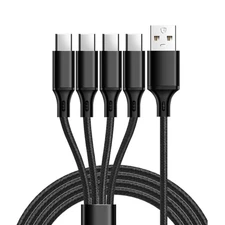 4 Way USB C Charging Cable 1 in 4 Out Multiports Charge Cord USB to 4 Type C