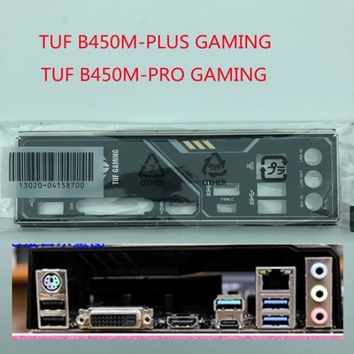 For TUF B450M-PLUS GAMING I/O IO Rear Baffle Backplate Motherboard #jg