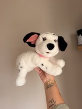 Vintage Disney 101 Dalmatians Jewel Plush Puppy Dog Pink Collar 12  Walt Disney
