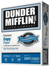 Dunder Mifflin Premium Printer Copy Paper 8.5" x 11" (500 Sheets) NBC The Office