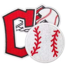 3Psc Cleveland Fans' Favorite Baseball Iron On Patches, for Jacket Backpack J...