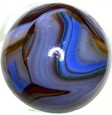 DAS/JABO CALMING/SOOTHING BLUES AND VIOLETS SWIRLED SHOOTER .72" BOX03/335