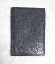 HERMES Agenda PM Cover Nero Pelle di Struzzo Porta Quaderni Punto Danni Usato