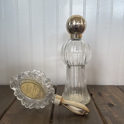 VTG Avon Looking Glass Bird of Paradise Mirror Decorator Field Flowers Decanter 