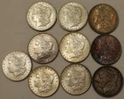 Half Roll of 10 Pre 1921 Morgan Silver Dollars AU BU
