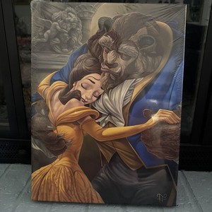 Disney Fine Art Treasures On Canvas-Falling In Love-Beauty + Beast Unopened