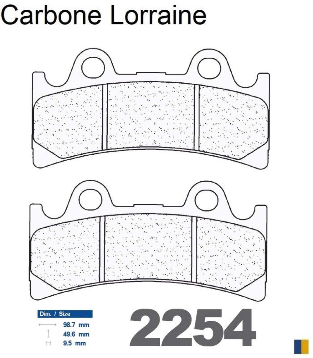 Plaquettes de frein Carbone Lorraine 2254 XBK5 pour moto sportive