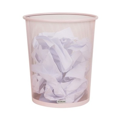Mind Reader Mesh Trash Can, 16.65L (4.4 gal), Waste Paper Single, Pink 