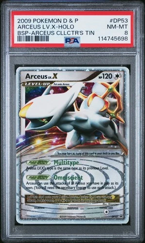 2009 POKEMON DIAMOND & PEARL BLACK STAR PROMO #DP53 ARCEUS LV.X-HOLO PSA 8