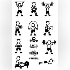 Exclusive Handmade CrossFit Inspired Sticker Set   13 Premium Designs