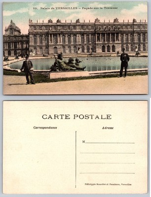 Palais De Versailles Terrace View France Postcard