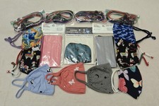 15 Reusable Face Masks 24 Lanyards Mixed Colors  Sizes Kids  Adult 39PC Lot