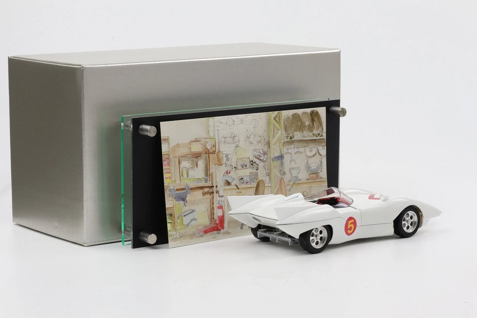 1:32 Schwyn Haas Hamilton Speed Racer Mach 5 Go Go PReMo Serie 3 Bianca - Immagine 4 di 4