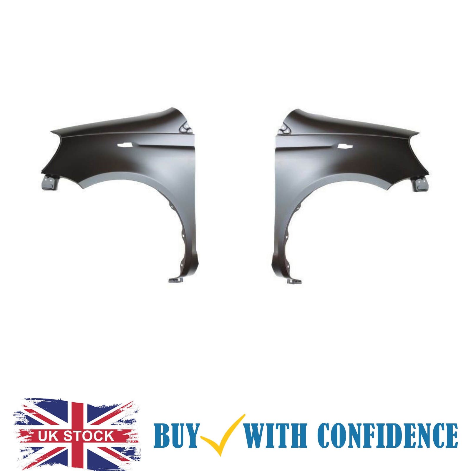 Front Wing Pair Left & Right Primed Fits Toyota Yaris 1999-2005 UK Stock