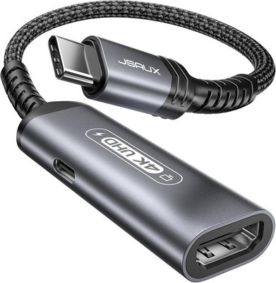 JSAUX USB-C auf HDMI Adapter 4K@60Hz Thunderbolt 3 HDMI mit 100W Schnellladen