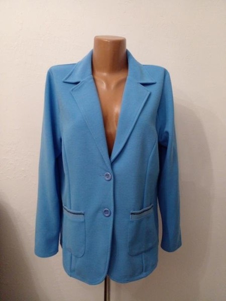 Women Betty Barclay Jacket Blue Viscose 42 / XL /